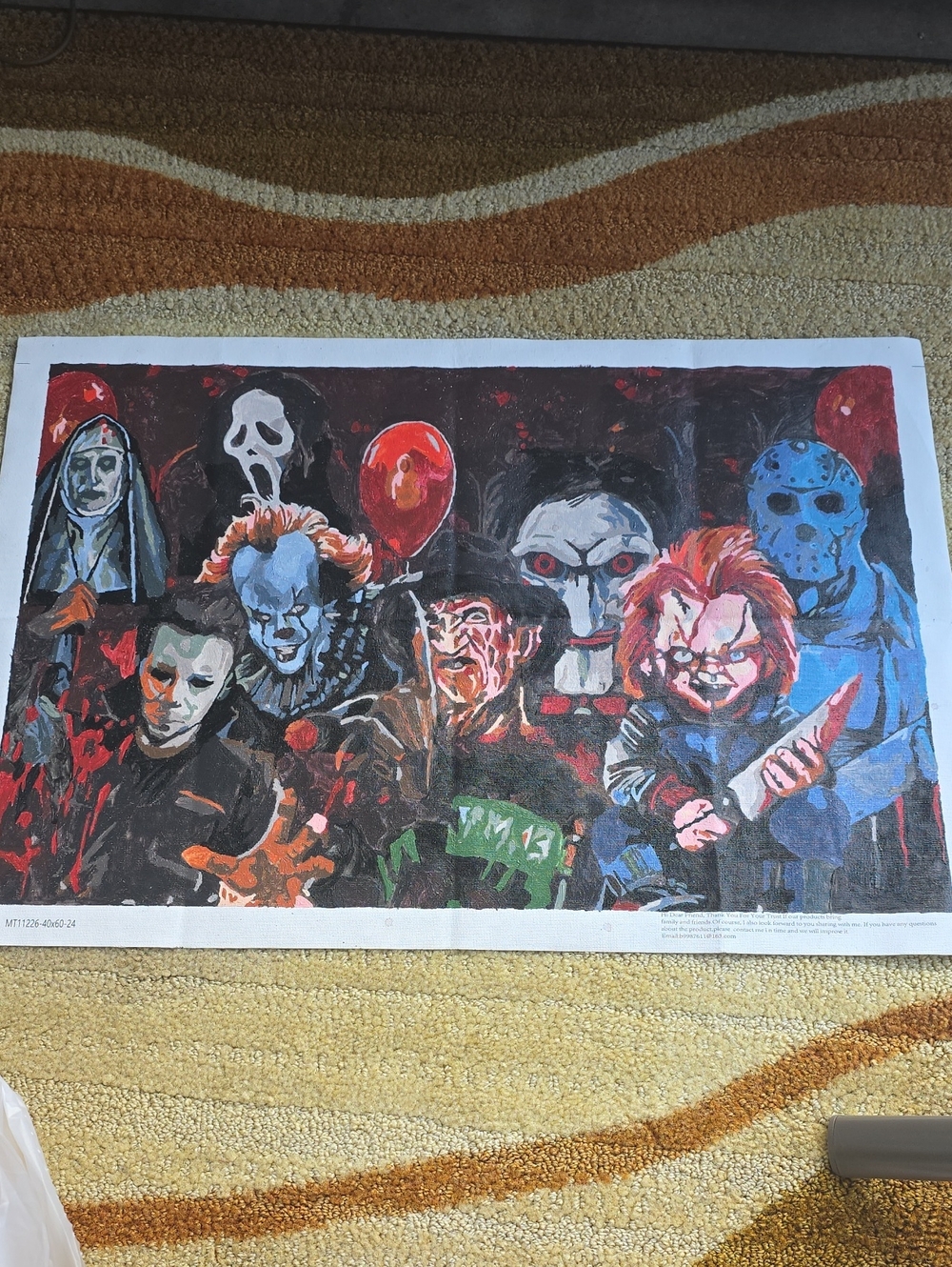 Horror Movie Icons Poster - Multicolor Scary Characters Art
